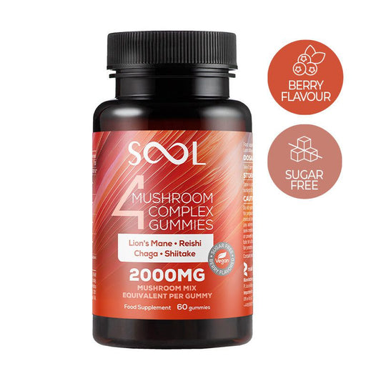 Żelki 4 Mushroom Gummies 60szt – Berry – Lion’s Mane, Chaga, Reishi, Shiitake