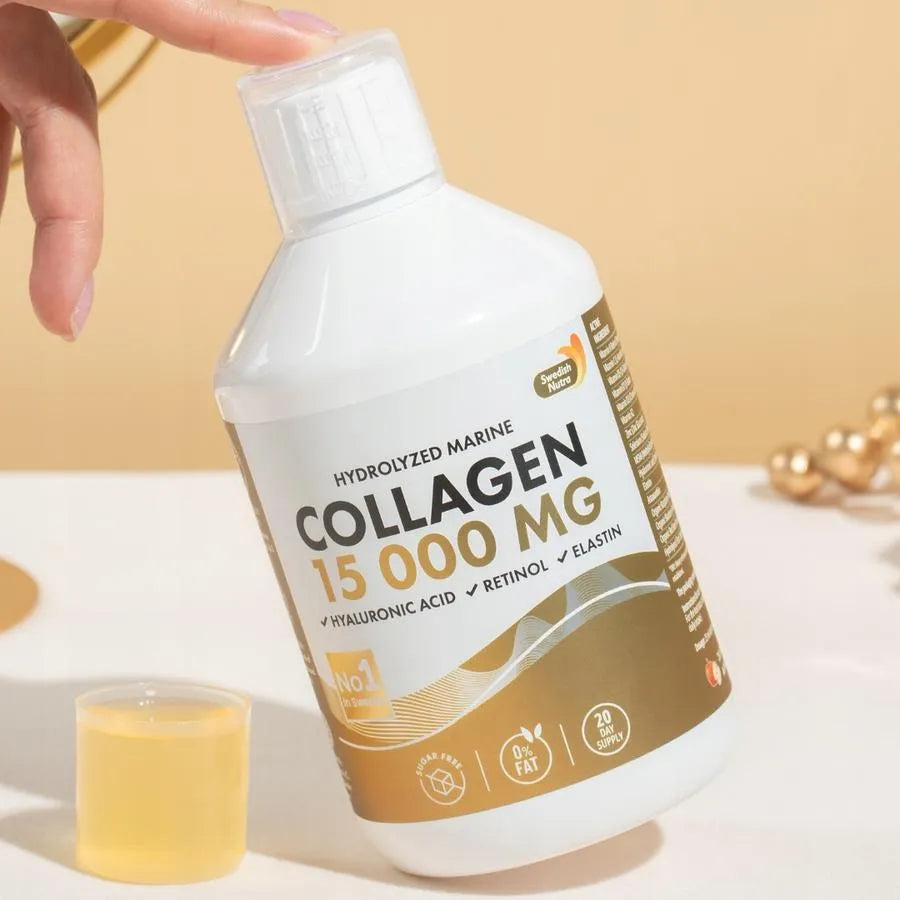 Kolagen rybi w płynie Swedish Nutra + Witamina C 15000mg 500ml SZYBKA WYSYŁKA