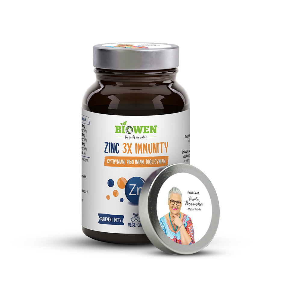 Cynk - ZINC 3X IMMUNITY - 100 kapsułek