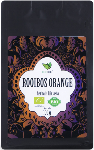 Herbata ekologiczna liściasta ROOIBOS ORANGE 100g Ecoblik