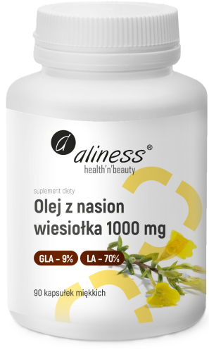 Aliness Olej z nasion wiesiołka 9% 1000 mg x 90 kapsułek