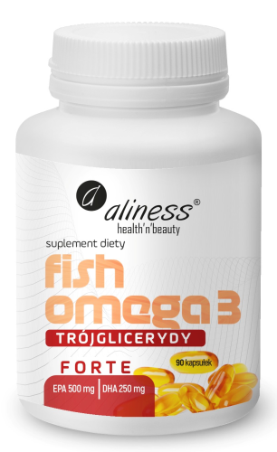 Fish Omega 3 FORTE Trójglicerydy 500/250mg x 90 kapsułek Aliness