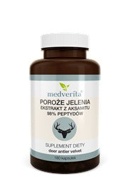 Poroże jelenia 98% 300 mg 180 kapsułek MEDVERITA