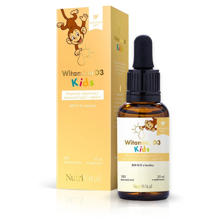 Witamina D3 KIDS dla dzieci  w oliwie z oliwek Nutri Vital 30 ml