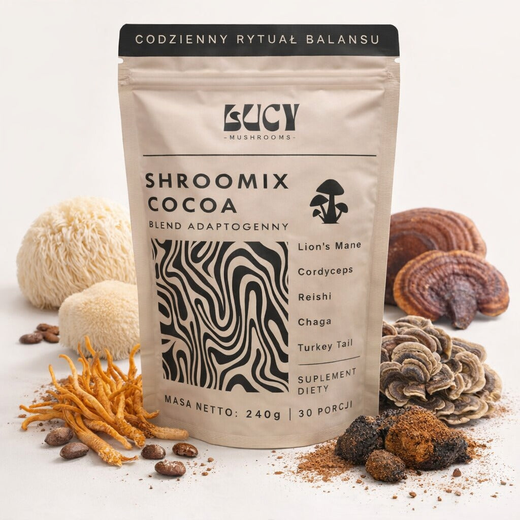 Shroomix – Funkcjonalne Kakao z adaptogenami + grzyby 240G