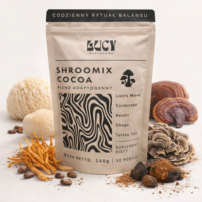 Shroomix – Funkcjonalne Kakao z adaptogenami + grzyby 240G