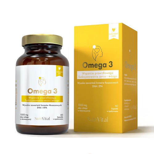 Omega 3 z sardeli peruwiańskiej 1000 mg 500 EPA 250 DHA NutriVital