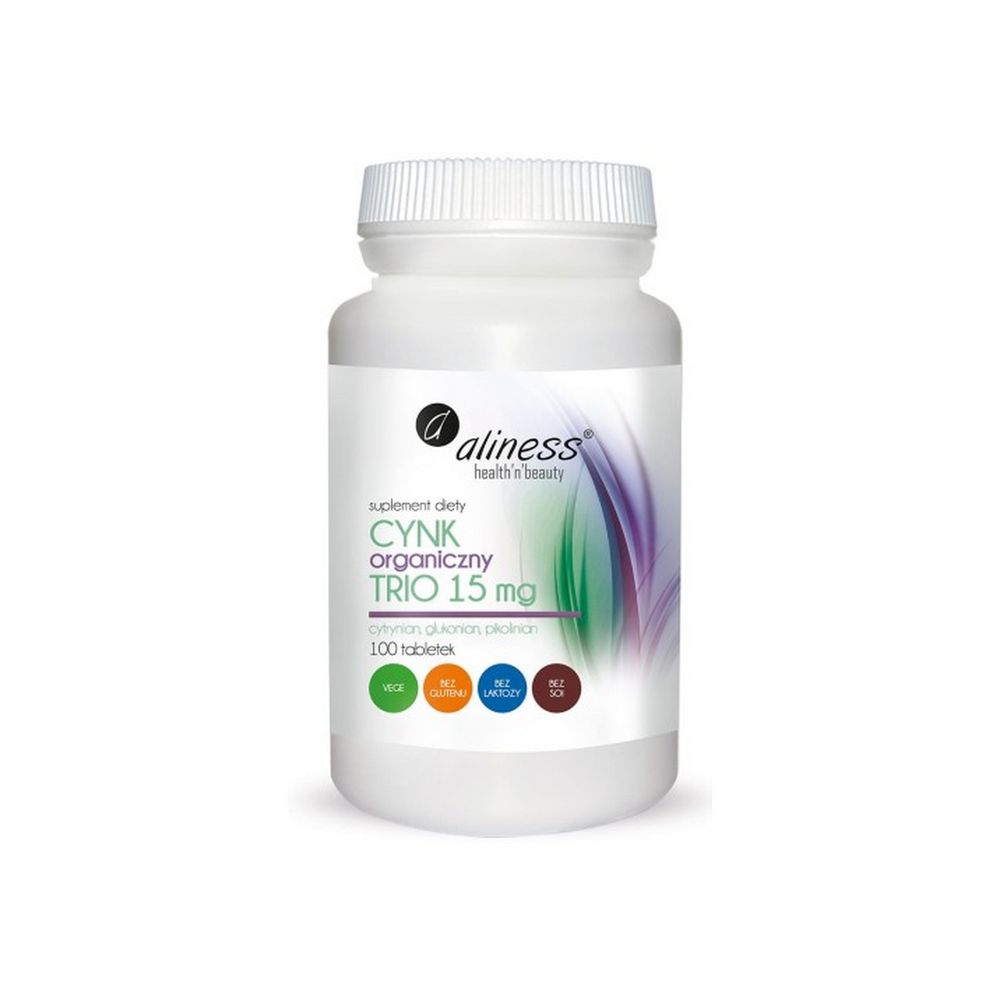 Aliness Cynk Organiczny Trio 15 mg x 100 tabletek