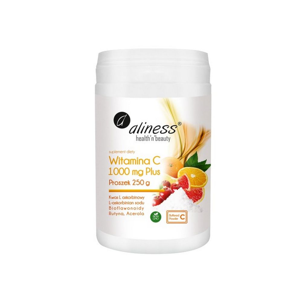 Aliness Witamina C 1000 Buforowana Plus Proszek 250 g (z miarką)