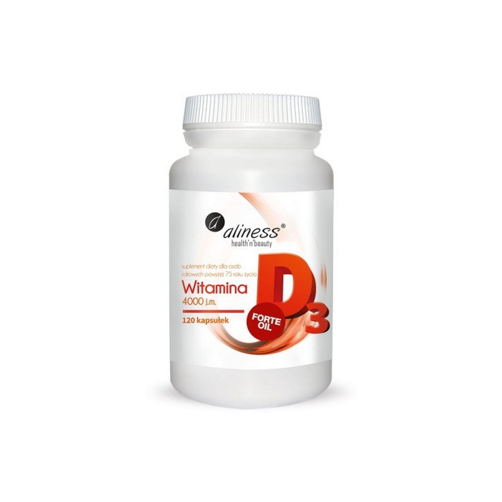 Aliness Witamina D3 FORTE oil 4000 j.m. 120 kapsułek