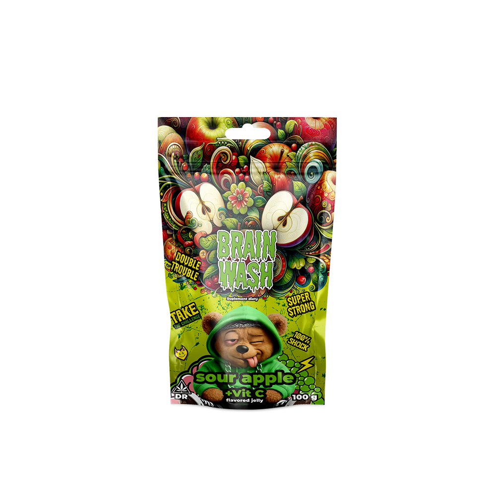 Żelki Brain Wash Sour Apple 100g