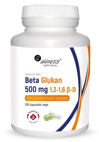 Beta Glukan Yestimun® 1,3-1,6 β-D 500 mg x 100 Vege caps. ALINESS