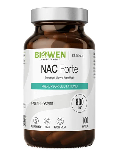 Biowen NAC Forte 800 mg w kapsułce Biowen 100 kapsułek