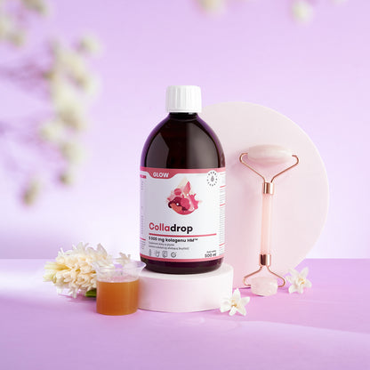 Colladrop Glow, kolagen morski 5000 mg, płyn 500 ml Aura Herbals