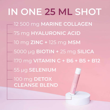 Swedish Nutra Swedish Collagen 12 500 mg kolagenu morskiego z kwasem hialuronowym i witaminami o smaku jagodowym