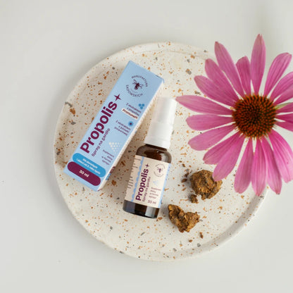 Propolis+ spray na gardło z ekstraktem z jeżówki purpurowej  Pasieka Sadowskich