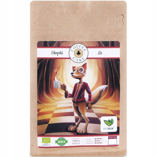 Kawa ziarnista ekologiczna ETIOPSKI LIS 1 kg Ecoblik