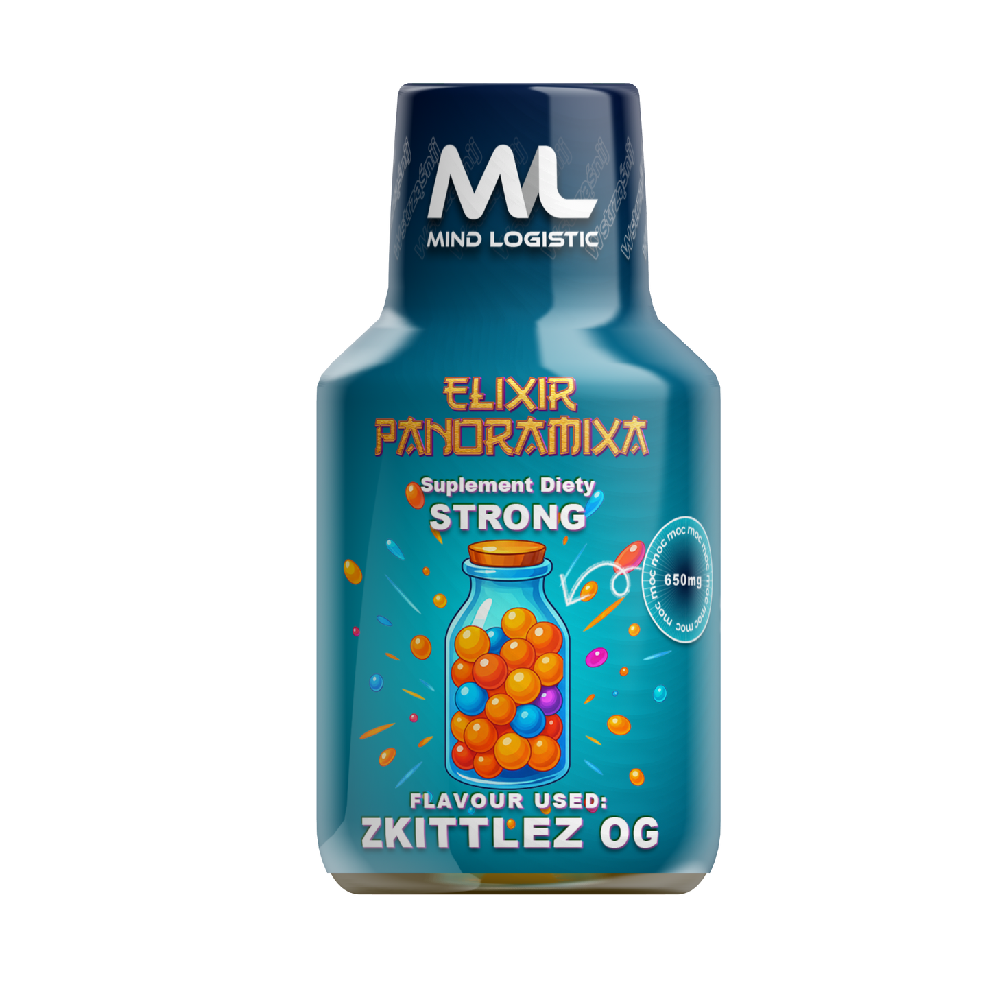 ELIXIR PANORAMIXA STRONG+ - Zkittlez 100ml 650mg