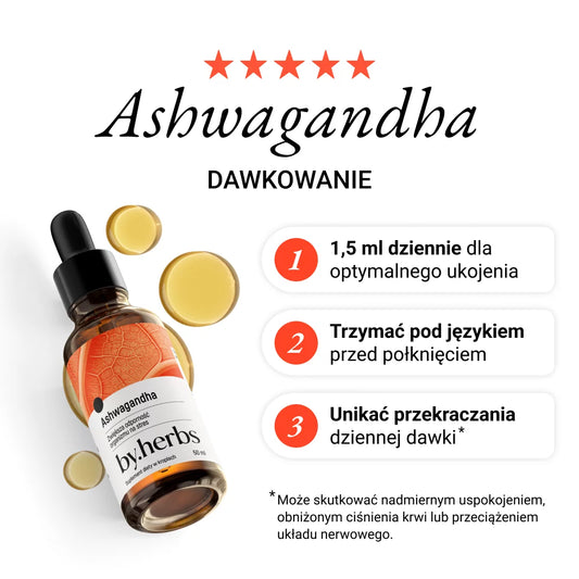 Ashwagandha w płynie By Herbs ekstrakt w kroplach