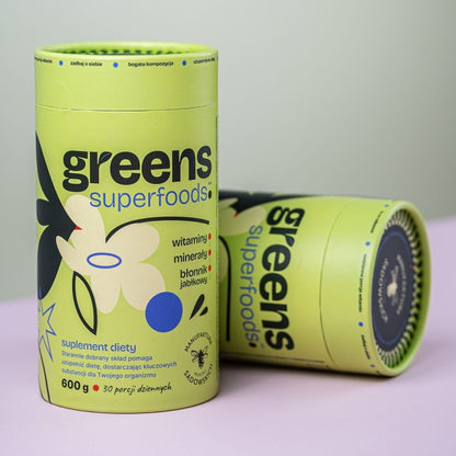 Greens+ aż 30 składników aktywnych & 50 kcal w dziennej porcji  Pasieka Sadowskich