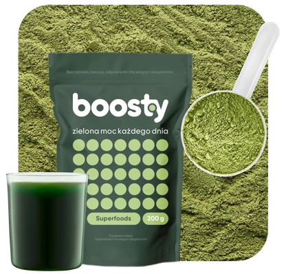 BOOSTY Zielona Moc Mieszanka Superfoods proszek 200 g