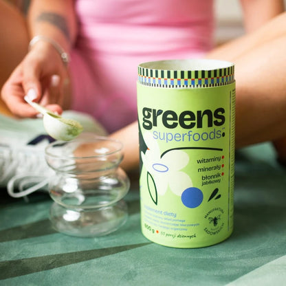 Greens+ aż 30 składników aktywnych & 50 kcal w dziennej porcji  Pasieka Sadowskich