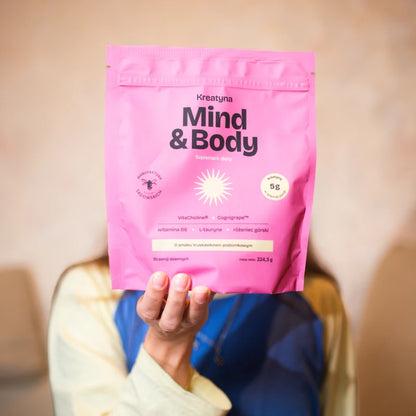Kreatyna Mind & Body o smaku poziomkowo truskawkowym 30 porcji Pasieka Sadowskich