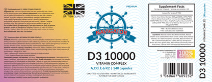 Navigator Cztery Pory Roku Witamina D3 10000 Complex 240 kapsułek