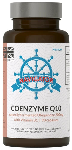 Koenzym Q10 200 mg z Witaminą B1 (Tiaminą), 90 kapsułek, Navigator