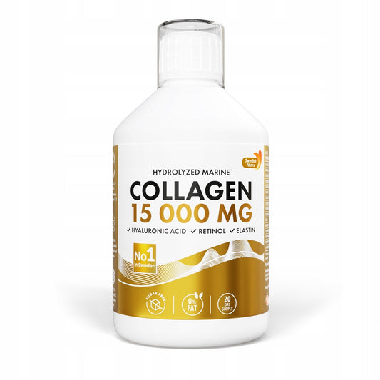 Kolagen rybi w płynie Swedish Nutra + Witamina C 15000mg 500ml SZYBKA WYSYŁKA