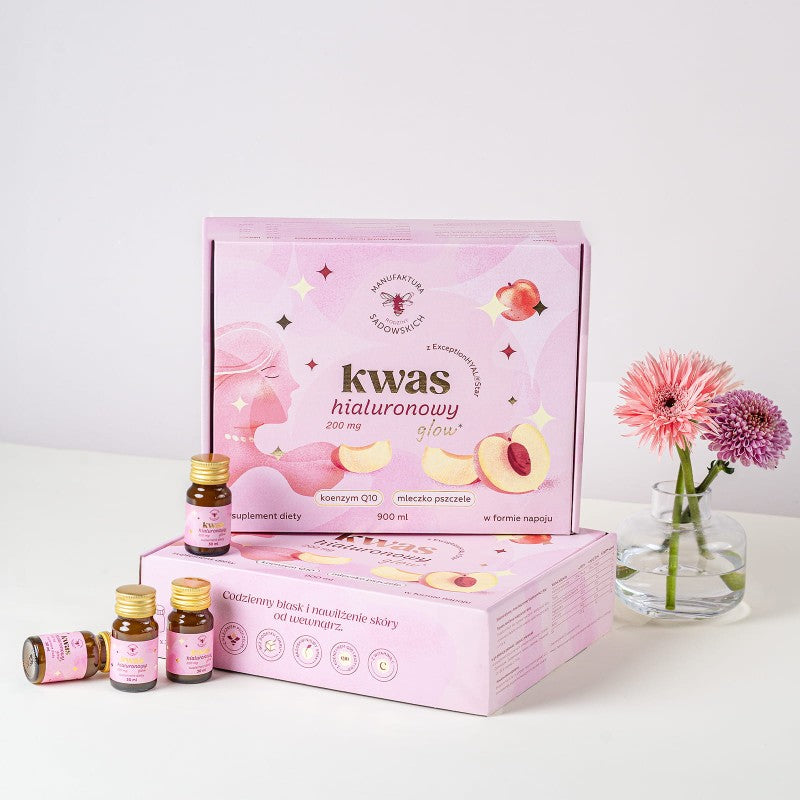 Kwas hialuronowy do picia Glow+ PASIEKA SADOWSKICH