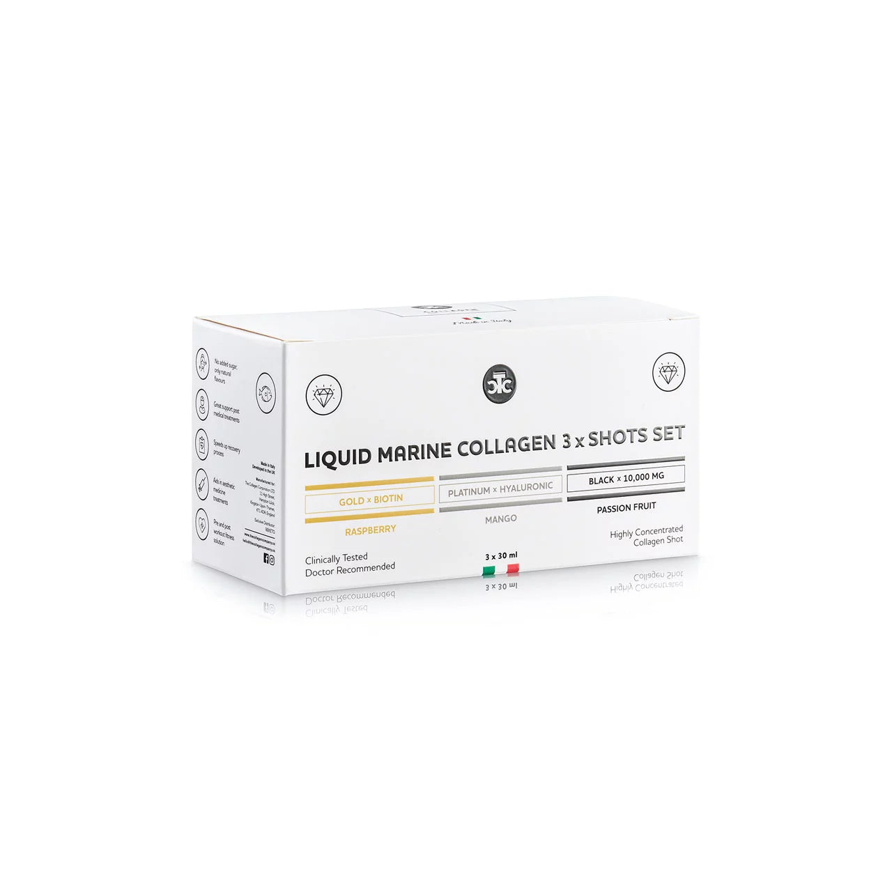 PŁYNNY KOLAGEN MORSKI MIX SMAKÓW ZESTAW 3x SHOT The Collagen Company