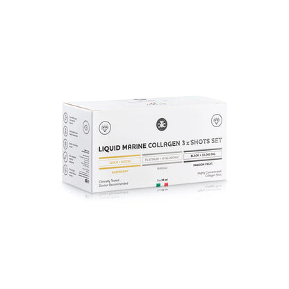 PŁYNNY KOLAGEN MORSKI MIX SMAKÓW ZESTAW 3x SHOT The Collagen Company