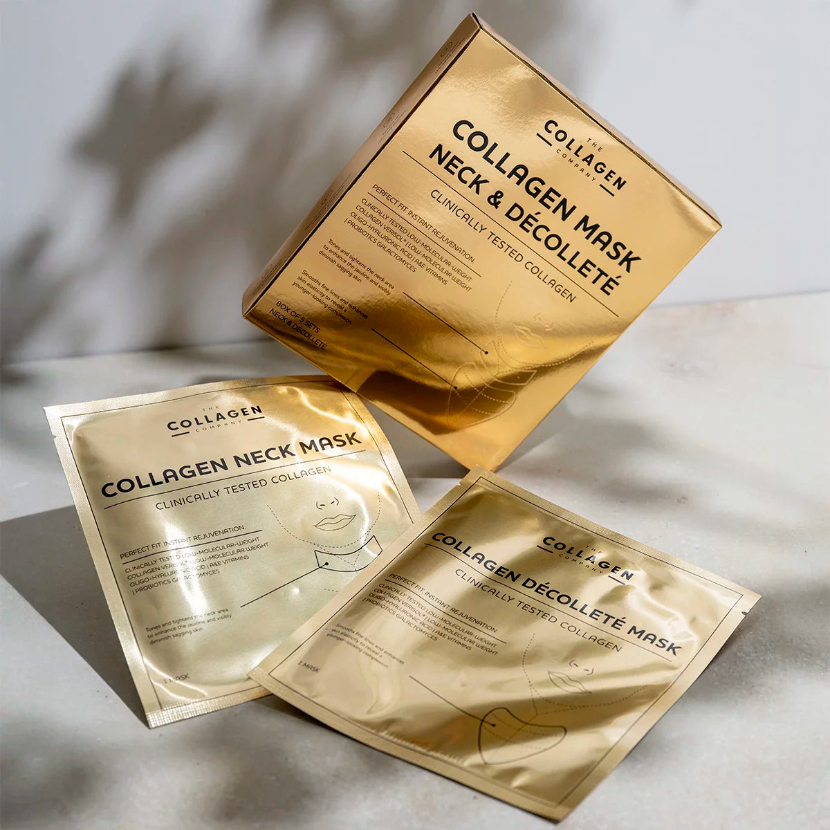 ZESTAW: MASKI KOLAGENOWE DO TWARZY + MASKI KOLAGENOWE NA SZYJĘ I DEKOLT The Collagen Company