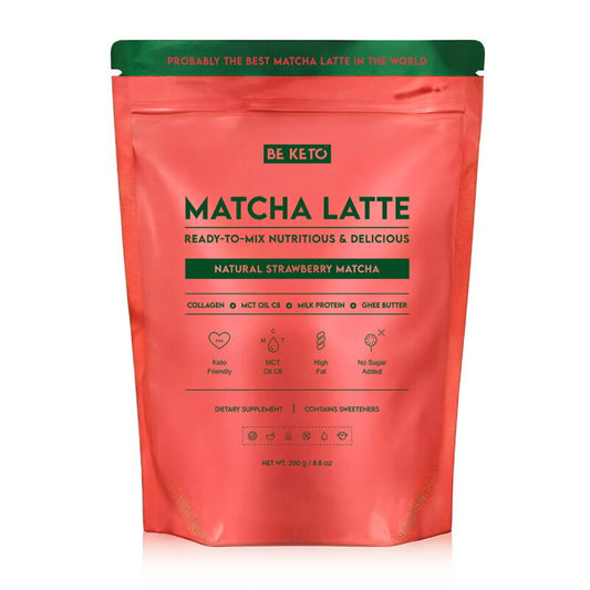 Matcha Latte (Olej MCT C8 & Kolagen & Ghee) – Naturalna Truskawka 250g Naturalna Truskawka BeKeto