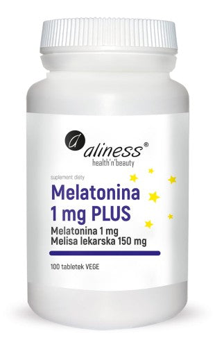 Melatonina 1 mg PLUS x 100 tabletek Vege Aliness