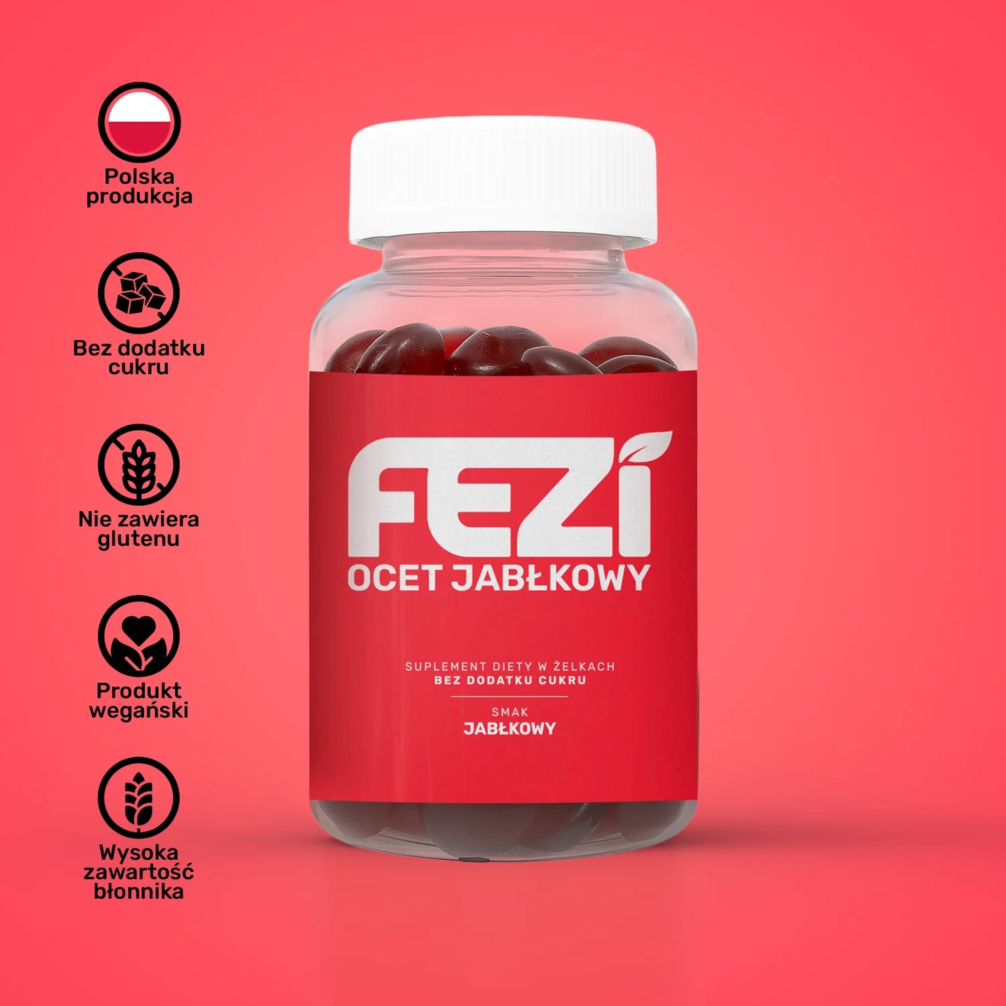 FEZI żelki ocet jabłkowy bez cukru