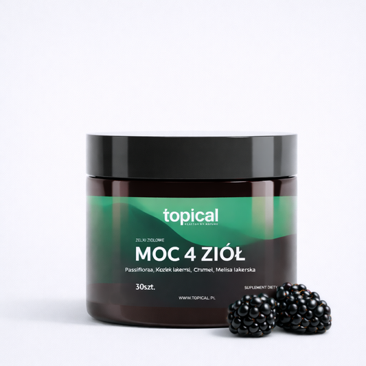 Żelki ziołowe Moc 4 ziół – BEZ CUKRU – TOPICAL