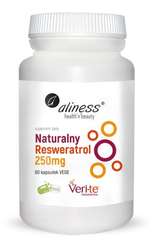 Naturalny Resweratrol Veri-Te 250mg x 60 Vege caps. Aliness