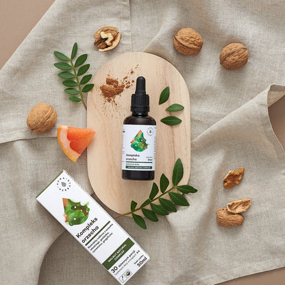 Aura Herbals Orzech kompleks, Walnut Natural Complex, krople 50 ml