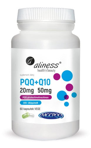 PQQ MGCPQQ® 20 mg + Q10 50 mg x 60 Vege caps Aliness