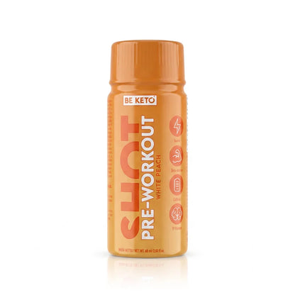 Shot Przedtreningowy – Biała Brzoskwinia 60 ml 1 sztuka BeKeto