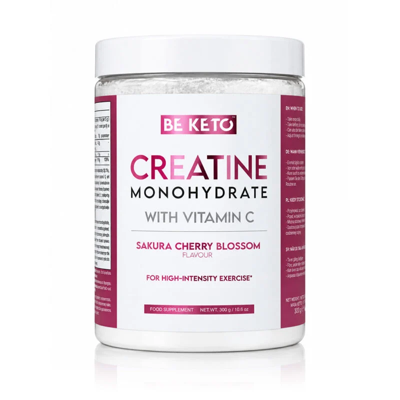 Monohydrat Kreatyny – Wiśnia Sakura 300g BeKeto