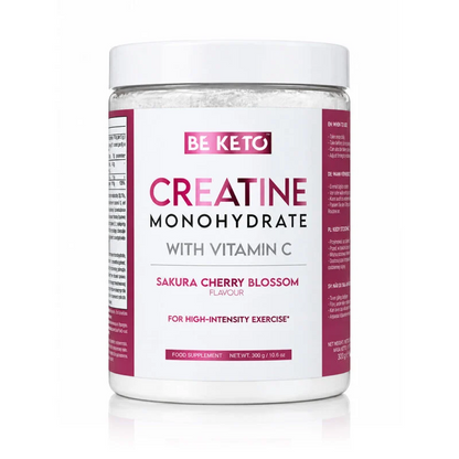 Monohydrat Kreatyny – Wiśnia Sakura 300g BeKeto