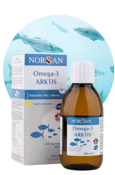 Norsan Tran z dorsza Omega-3 Arktis 200 ml 2000 mg