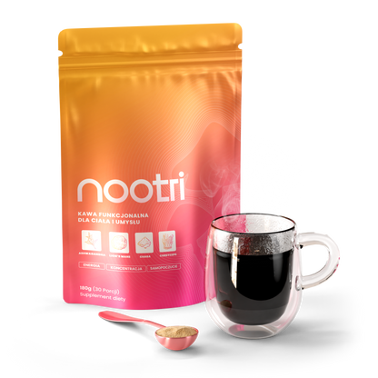 Nootri Kawa Grzybowa Ashwaganda Lion's Mane, Cordyceps, Chaga, MCT 30 porcji