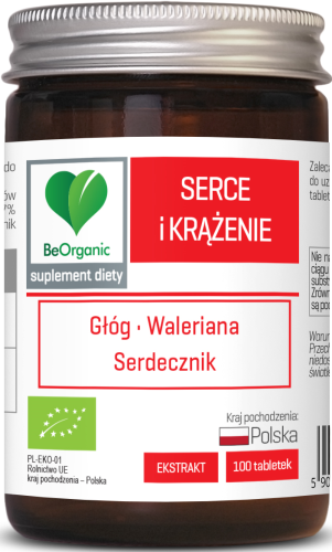Serce i Krążenie BIO 500 mg x 100 tabletek BeOrganic