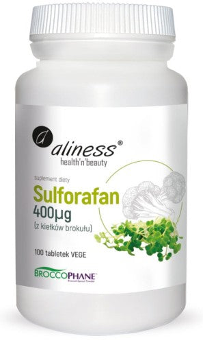 Sulforafan z kiełków brokułu 400 µg x 100 Vege tabs Aliness