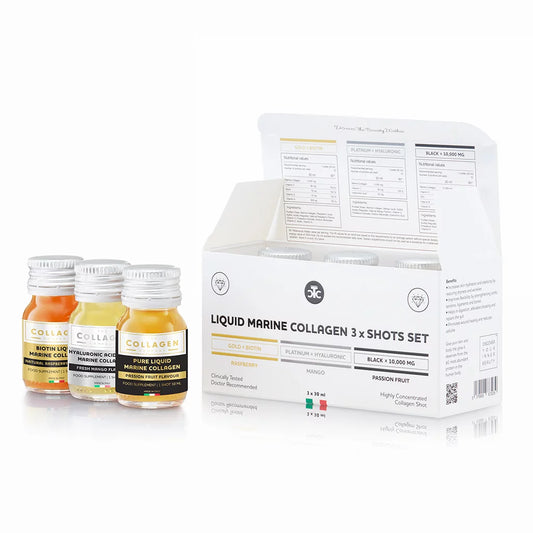 PŁYNNY KOLAGEN MORSKI MIX SMAKÓW ZESTAW 3x SHOT The Collagen Company