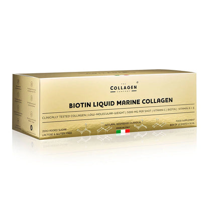 PŁYNNY KOLAGEN MORSKI Z CZYSTĄ BIOTYNĄ O SMAKU MALINOWYM The Collagen Company